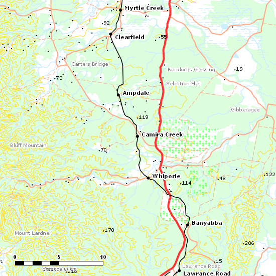 North Coast Line line map