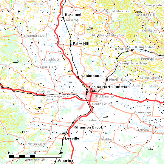 North Coast Line line map