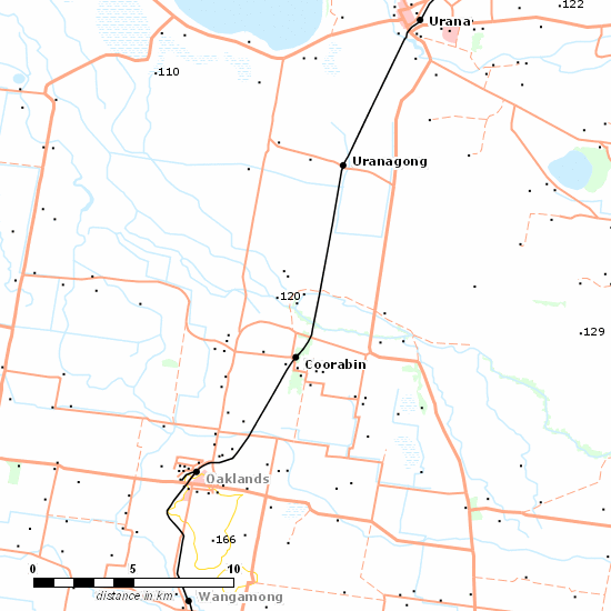 Oaklands Branch line map