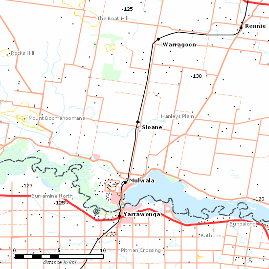 Oaklands Branch line map