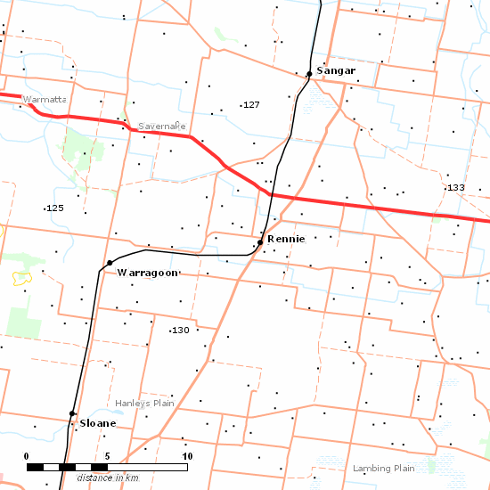 Oaklands Branch line map