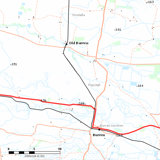 Pokataroo Branch line map