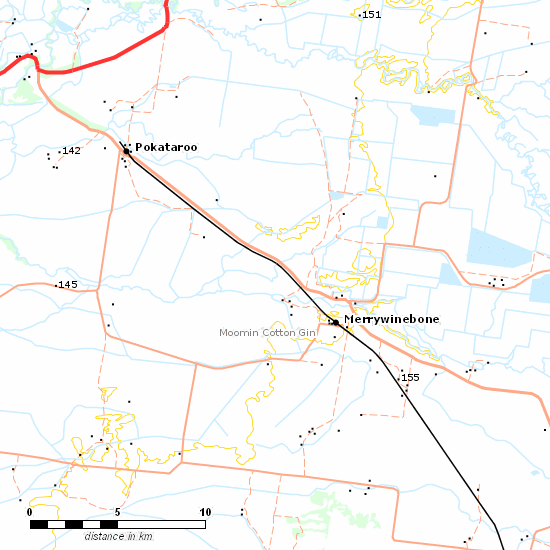 Pokataroo Branch line map