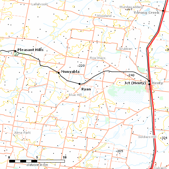 Rand Branch line map