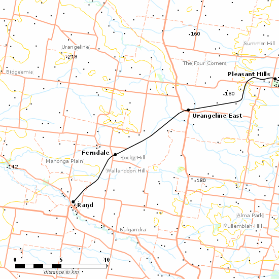 Rand Branch line map