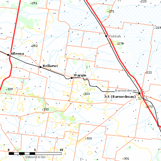 Rankins Springs Branch line map