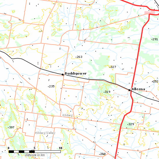 Rankins Springs Branch line map