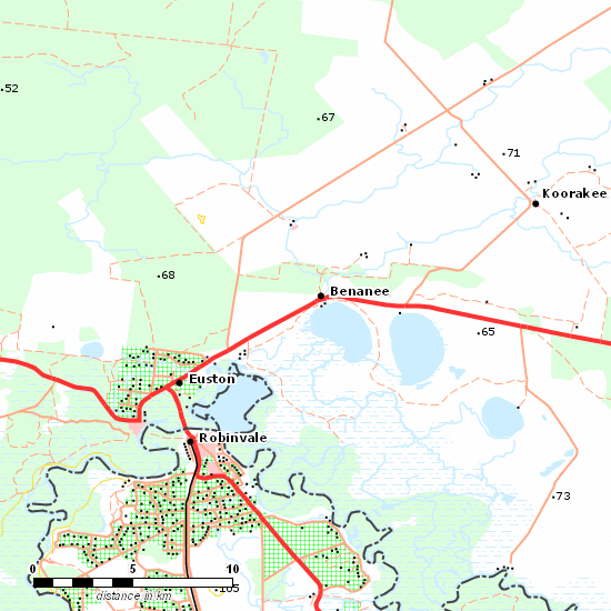 Robinvale - Lette Line line map