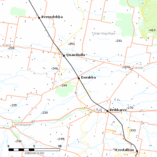 Stockinbingal - Parkes Line line map