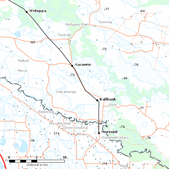 Stony Crossing Line line map