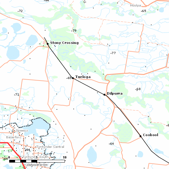 Stony Crossing Line line map