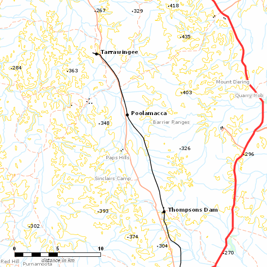 Tarrawingee Line line map