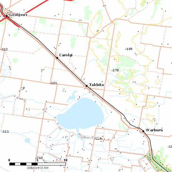 Temora - Roto Line line map