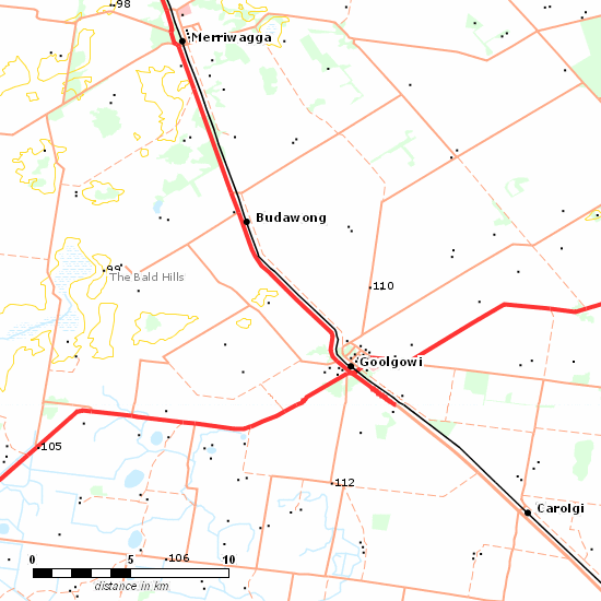 Temora - Roto Line line map