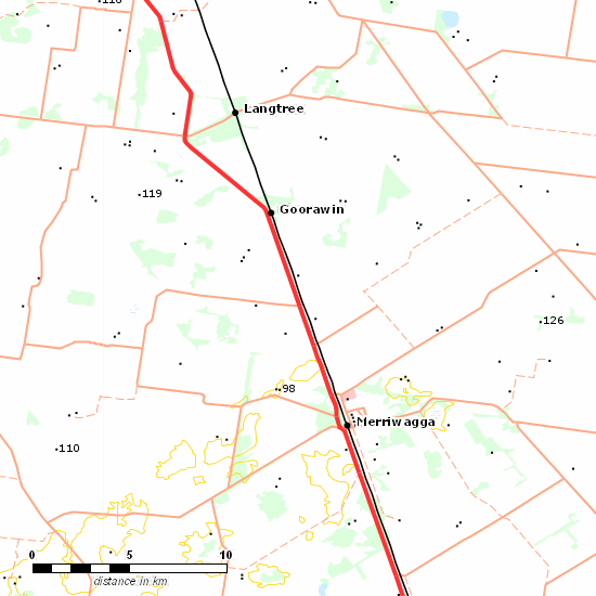 Temora - Roto Line line map