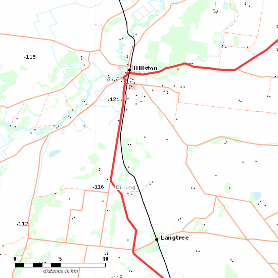 Temora - Roto Line line map