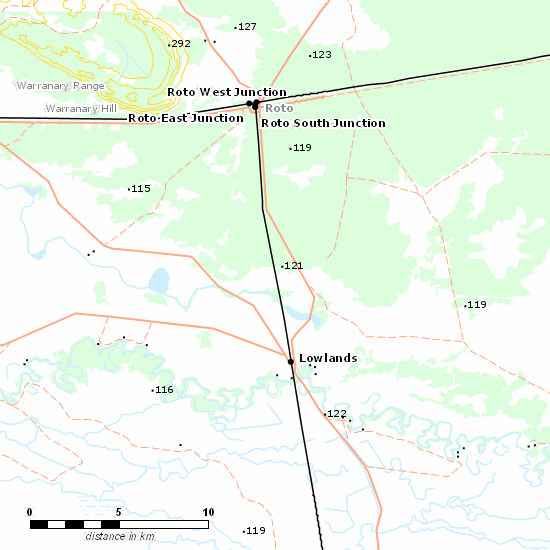 Temora - Roto Line line map