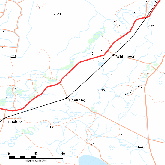 Tocumwal Branch line map