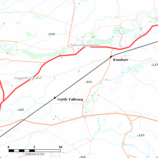 Tocumwal Branch line map