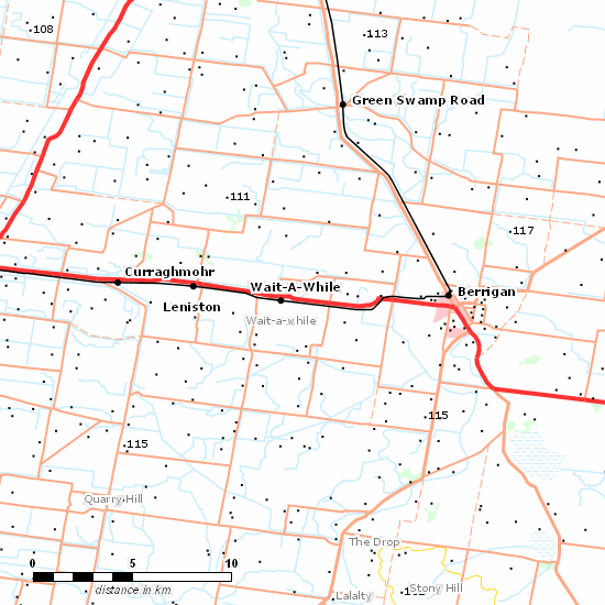 Tocumwal Branch line map