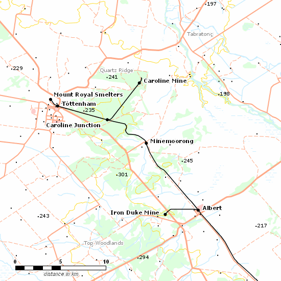 Tottenham Branch line map