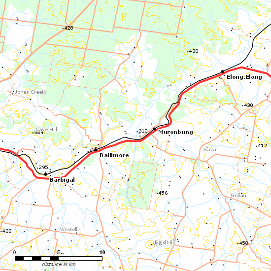 Troy Junction - Merrygoen Line line map