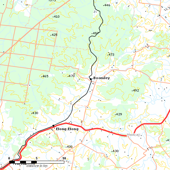 Troy Junction - Merrygoen Line line map