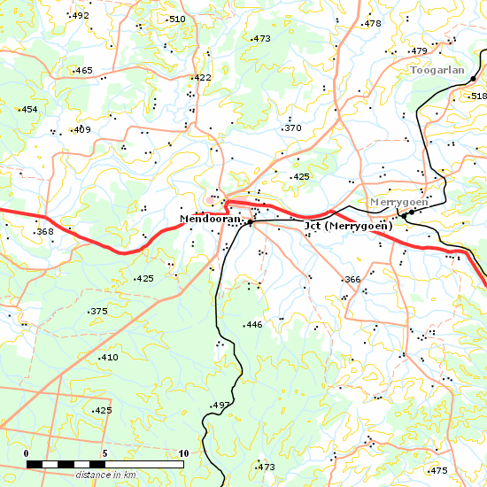 Troy Junction - Merrygoen Line line map