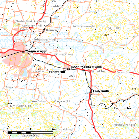 Tumbarumba Branch line map