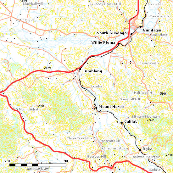 Tumut Branch line map