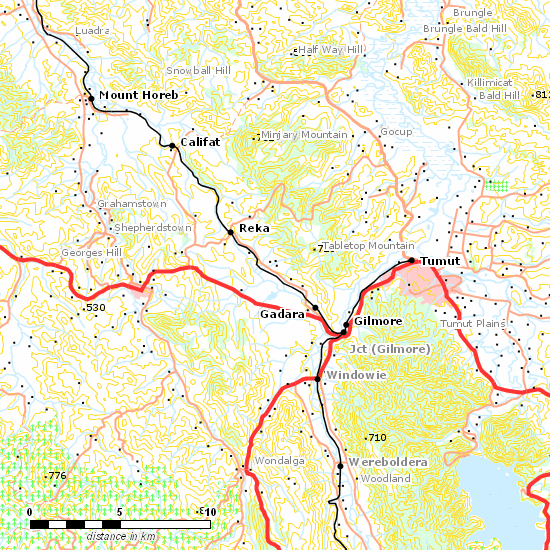 Tumut Branch line map