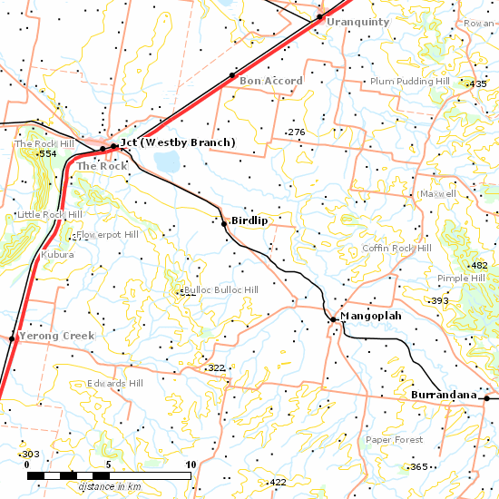 Westby Branch line map