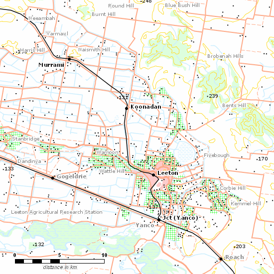 Yanco - Griffith Line line map