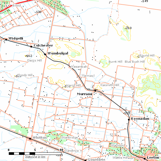 Yanco - Griffith Line line map