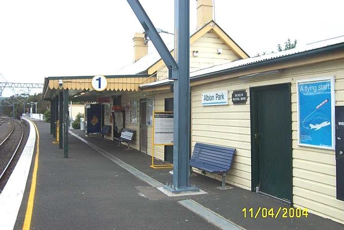 
The view looking north along platform 1.
