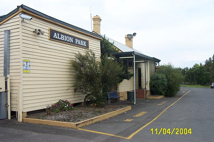 
The road-side approach to the station.
