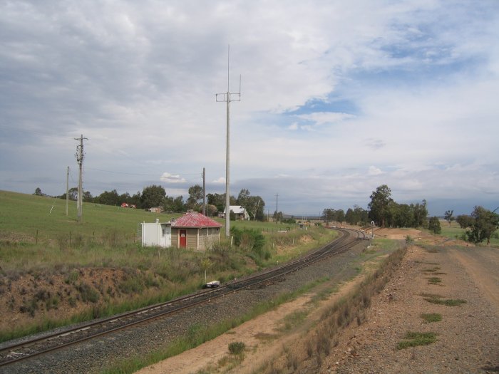 The junction where the double track becomes single track.