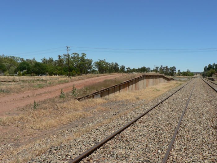 The view looking west along the goods loading bank.