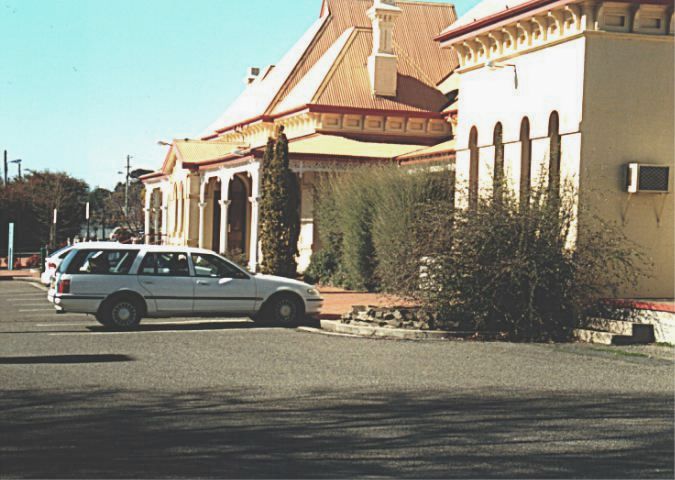 
The car park on the road-side of the station building.
