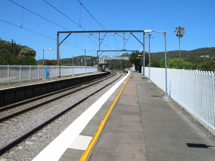 
The view looking north along the platforms.
