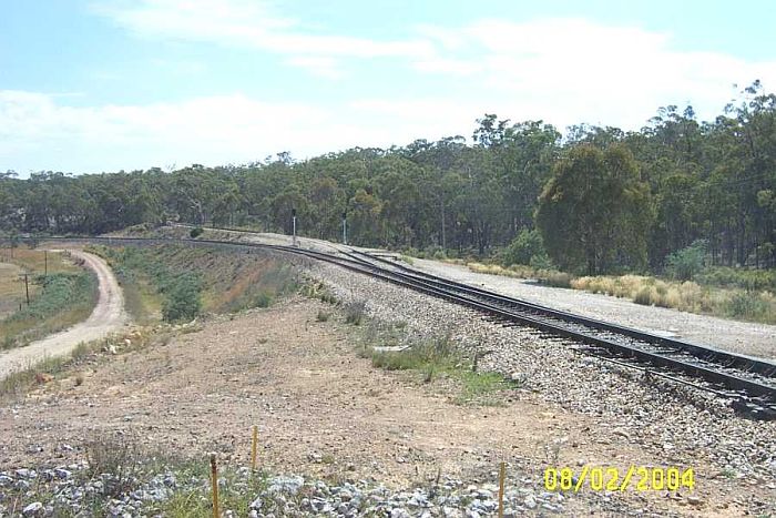 
The view looking north.  The colliery line leads off to the right.
