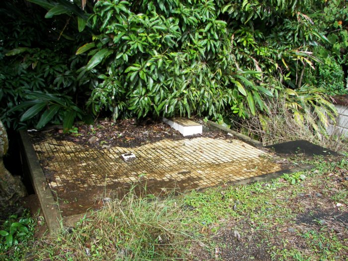 The remains of the toilet block.