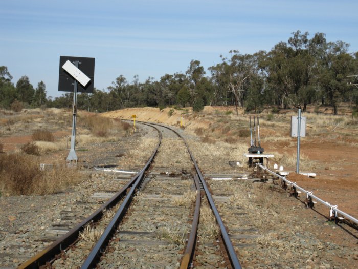 The view looking south from the goods siding points.