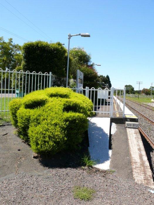 The view looking north from the approach to the station.