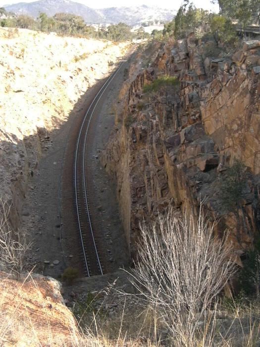 
The view looking from No 1 tunnel across to the up portal of No 1
tunnel.
