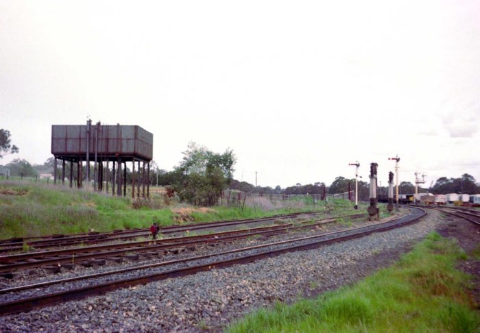 The view looking in the up direction from the Sydney end of the station.