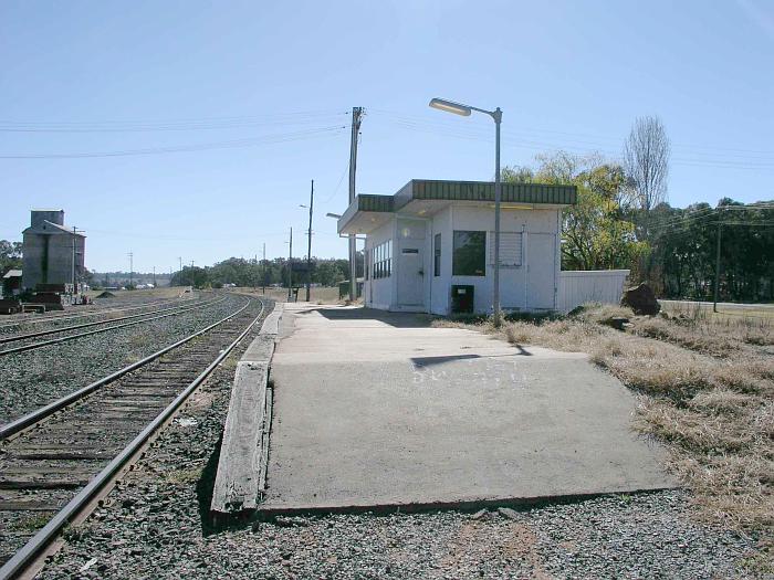 
The view looking north along the station.
