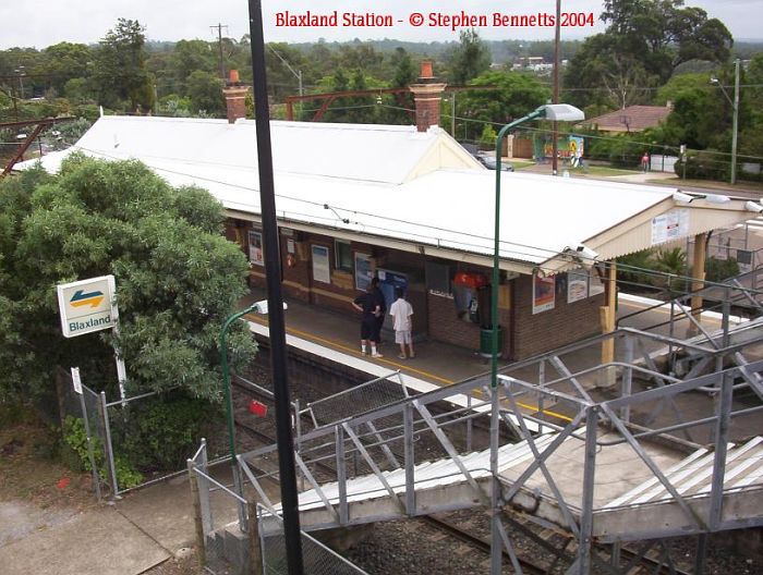 
The view looking down on Platform 2 and the Down Main from overhead bridge.
