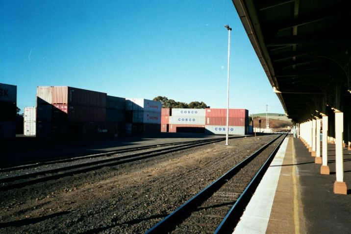 
More of the stacks of container in the trans-shipment yard.
