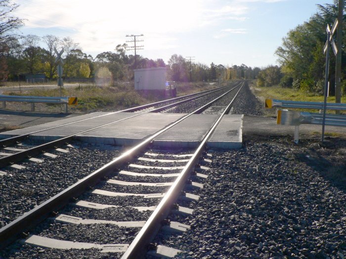 The view looking west at the former station location.